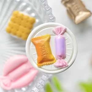 Sceau de la série Dessert, sceau vintage, sceau en relief 3D, timbre de sceau de cire, sceau en relief de style européen, sceau de cire, timbre de mariage, timbre personnalisé