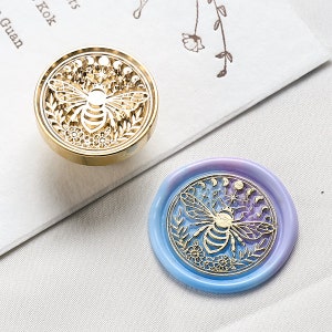 Sello de abeja de fase lunar, sello de lacre, sello decorativo de lacre, sello decorativo de sobre/carta de invitación/caja de regalo/manual