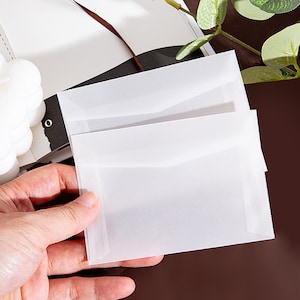 Mini Glassine Envelopes, Business Card Envelope, Gift Card Holder Set of 50 or 100 - Biodegradable, Compostable, Recyclable