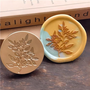 Plant Seal-ZW01, Wax seal postzegel, Wax seal decoratieve zegel, envelop / uitnodigingsbrief / geschenkdoos / hand account decoratieve zegel