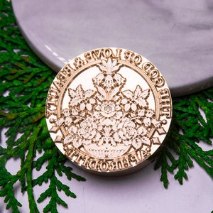 Göttin Blumenkorb Wachs siegel, Urlaubssiegel, Hochzeitssiegel, personalisiertes Siegel Geschenk