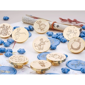 Wax Seal Stempel,Little Prince Serie Briefumschlag Siegel DIY Kreative Persönlichkeit kleine frische Hand Konto Siegel Geschenk Feuerfarbe Siegel Kopf