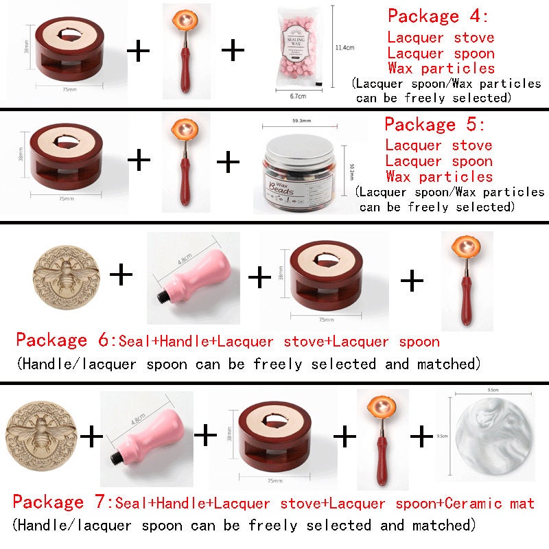 6 Pcs Wax Seal Stamp Gift Set, Wax Stamp Set, Seal Stamp Set, Retro Stamps,  Wax Seal Stamp, Invitation Seals, Gift Wrapping Tools WWS4003 