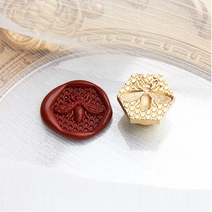 Sello de abeja pequeña, sello de sello de cera, sello decorativo de sello de cera, sobre / carta de invitación / caja de regalo / sello decorativo de manual