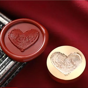 Sceau d’amour dans le cœur, timbre limité de la Saint-Valentin, timbre de sceau de cire, sceau décoratif de cire, enveloppe / lettre d’invitation / boîte cadeau / compte à main