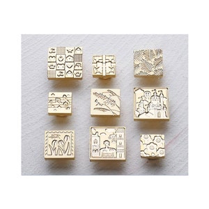 Wax Seal Stempel, Quadratischer Mehrebener Stempel KupferKopf Briefumschlag Siegelstempel, Hochzeitsstempel, personalisierter Stempel