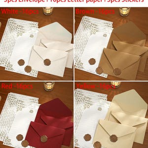 Briefumschlag-Set mit Leinenmuster, Retro-Geschenk für Männer und Frauen, Liebesbriefe, besonderes Papier, Umschlag-Set mit Siegelwachsaufklebern Bild 9