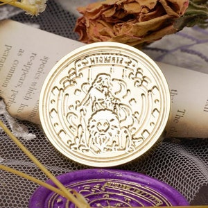 Wax Seal Stamp, stile retro tarocchi serie di carte, biglietto d'invito fai da te regalo mano sigillo fuoco lacca testa di rame