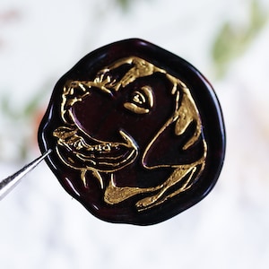 Sello Golden retriever, sello de sello de cera, sello decorativo de sello de cera, sobre / carta de invitación / caja de regalo / sello decorativo del manual