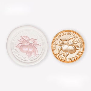 Sello de melocotón, Sello de sello de cera, Sello decorativo de sello de cera, sobre / carta de invitación / caja de regalo / sello decorativo del manual