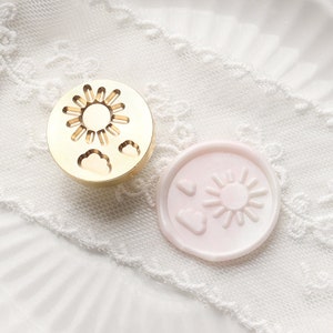 Wetter-sonniger Tag,Wax Seal Stempel,Wax Seal Deko Siegel,Briefumschlag/Einladungsbrief/Geschenkbox/Handbuch Deko Siegel