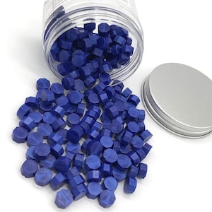 200pcs achthoekige parelmoer afdichting wax, sealing wax, blue sealing wax, wax afdichting kralen voor envelop verzegeling en decoratie