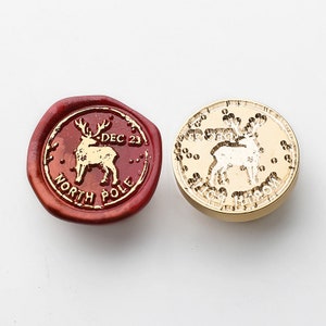 Wachssiegel Stempel,Wapiti Serie,Wachssiegel personalisiertes Wachssiegel für Hochzeitseinladungen, Hochzeitsstempel, Urlaubsstempel