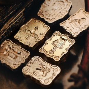 Vintage-Siegel, 3D-Relief-Siegel (Wachs-Siegel-Stempel, Relief-Siegel im europäischen Stil)