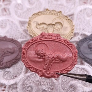 Sello de ángel dormido, sello de sello de cera, sello decorativo de sello de cera, sobre / carta de invitación / caja de regalo / sello decorativo de manual