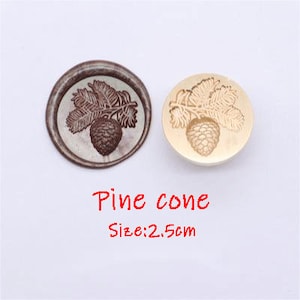 Sello de cono de pino, sello de cera, sello decorativo de sello de cera, sobre / carta de invitación / caja de regalo / sello decorativo de manual