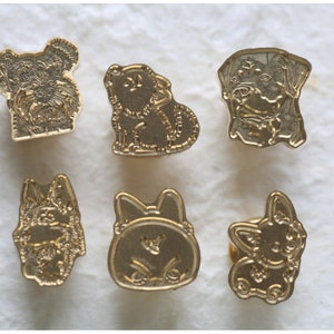 Carimbo de cera de série famosa para cães, pastor alemão, rottweiler, golden retriever, schnauzer, corgi, carimbo de cera personalizado