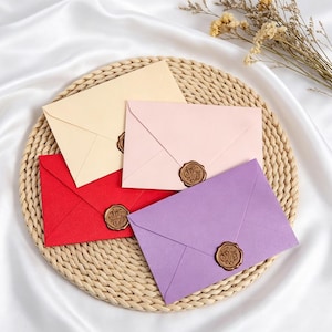 Sparkle Shimmer Colored Paper Envelopes,Luxury Invitation Card Envelopes for Wedding,Valentine Letter,Stationery Gift,Wax Seal Envelopes