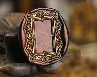 Photo frame series seal, photo frame/mirror frame，Wax Seal Stamp, European style relief seal，wax seal,Wedding Stamp,Personalized Stamp