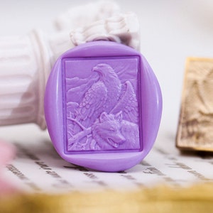 Sello de águila y lobo, sello de cera, sello decorativo de sello de cera, sobre/carta de invitación/caja de regalo/sello decorativo de manual