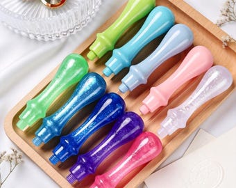 Resin Wax Seal Stamp Handle,Colorful Handle,Plastic Sealing Seal Handle,Replacement Vintage Wax Seal Tool,DIY Craft Wax Sealing Accessories