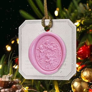 Três selos de anjo, kit de selo de cera de casamento personalizado, kit de selo de cera de casamento personalizado, selo de envelope, selo de convite, selo de presente