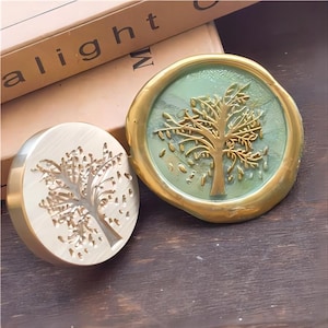 Sello de planta-ZW02, sello de sello de cera, sello decorativo de sello de cera, sobre / carta de invitación / caja de regalo / sello decorativo de cuenta de mano
