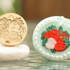 Sello de fresa-CM01, sello de sello de cera, sello decorativo de sello de cera, sobre / carta de invitación / caja de regalo / sello decorativo de cuenta de mano
