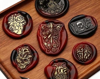 Dark Style Wax Seal Stamp,Skull Style Seal,Halloween Seal,Suitable For Envelopes/Wedding Invitations/Gift Boxes/Holiday Gifts/Scrapbooking