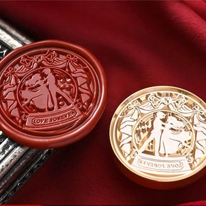 Für immer Liebe Siegel,Valentinstag limitiert Stempel,Wax Seal Stempel,Wax Seal Deko Siegel,Briefumschlag/Einladungsbrief/Geschenkbox/Hand account