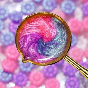 Cire de tournesol Aurora, Cire de couleurs mélangées, Cire en poudre scintillante, Billes de cire à cacheter pour sceller les enveloppes et décoration, Cire spéciale pour tampons de cire