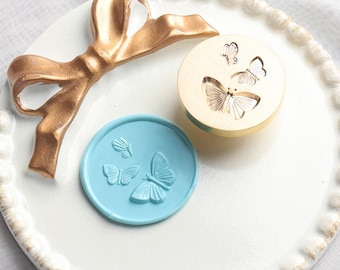 3D embossed butterfly seal，Wax seal stamp，Wax seal decorative seal, envelope/invitation letter/gift box/handbook decorative seal