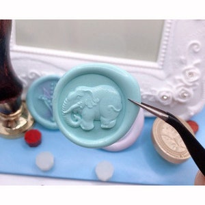 Een zeeolifant, wassen zeehond postzegel, wax zegel decoratieve zegel, envelop / uitnodigingsbrief / geschenkdoos / handboek decoratieve zegel