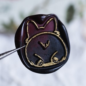 Sello Corgi, sello de sello de cera, sello decorativo de sello de cera, sobre / carta de invitación / caja de regalo / sello decorativo del manual