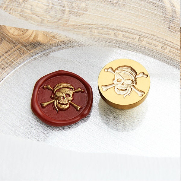 Pirate Skull Head seal，Wax seal stamp，Wax seal decorative seal, envelope/invitation letter/gift box/handbook decorative seal