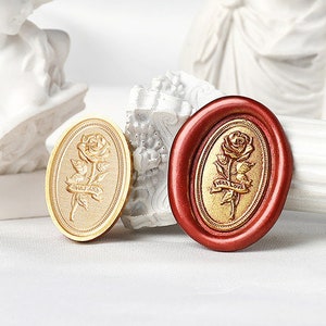 3D reliëf rose zegel, Wax seal postzegel, Wax seal decoratieve zegel, envelop / uitnodiging brief / geschenkdoos / handboek decoratieve zegel