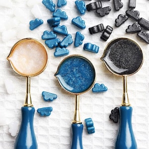 100 pastilhas de cera para lacre de cera, cera em formato de nuvem/cera com glitter, conjunto de contas para lacre de cera, acessórios para lacre de cera