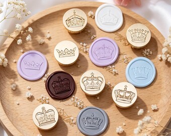 3D Relief Crown Wax Seal Stamp,Wedding Invitation Sealing Wax Kit,Decorative Wax Seal for Envelope,Journaling,Handmade Craft Gifts