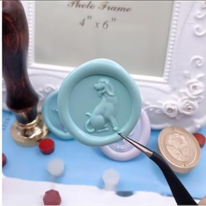 Sello de perro mascota, sello de sello de cera, sello decorativo de sello de cera, sobre / carta de invitación / caja de regalo / sello decorativo de manual