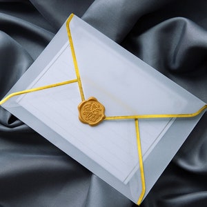Sulfuric acid paper hot stamping envelope, envelope letter set, glass paper postcard love letter transparent envelope bag
