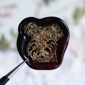 Sello de perro Schnauzer, sello de sello de cera, sello decorativo de sello de cera, sobre / carta de invitación / caja de regalo / sello decorativo de manual