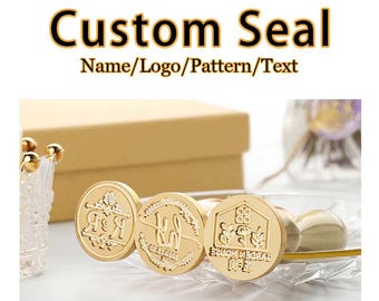 Personalized Wax Seal Kit - Custom wedding invitation wax seal stamp kit,Custom gift card wax seal kit,Custom envelope seal,Wax seal kit