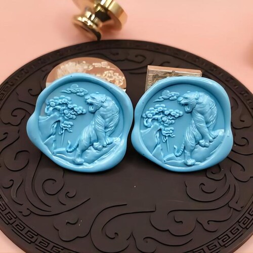 Tiger up the mountain，Wax seal stamp，Wax seal decorative seal, envelope/invitation letter/gift box/handbook decorative seal