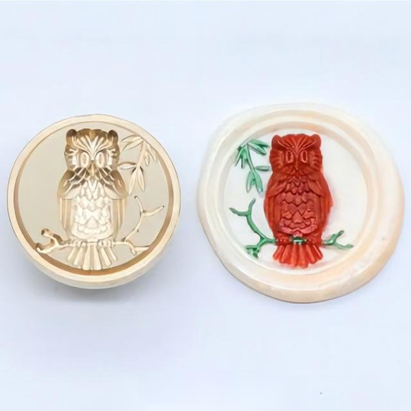 Owl seal，Wax seal stamp，Wax seal decorative seal, envelope/invitation letter/gift box/hand account decorative seal