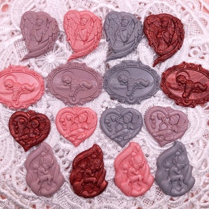 Selo de cera, série de selo de anjo cupido, selo de cera personalizado, selo de convite de casamento, selo de cera personalizado