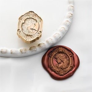 YZ218-Meisje avatar zegel, Wax seal postzegel, Wax zegel decoratieve zegel, envelop / uitnodiging brief / geschenkdoos / hand account decoratieve zegel