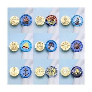 Sello de la serie Sailing, sello de lacre, sello decorativo de lacre, sello decorativo de sobre/carta de invitación/caja de regalo/cuenta de mano