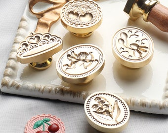 Wax seal stamp，3D embossed seal, snowflake/rose/little angel/butterfly envelope hand account invitation decorative seal