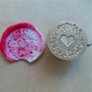 Flores - Sello de amor, Sello de sello de cera, Sello decorativo de sello de cera, sobre / carta de invitación / caja de regalo / sello decorativo del manual