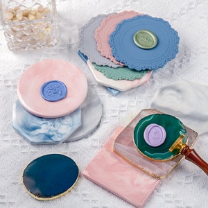 Wax seal stempel accessoires, Fire paint wax pad oefenen demoulding tool keramische pad agaat steen pad kristal steen pad warmte-isolatie pad